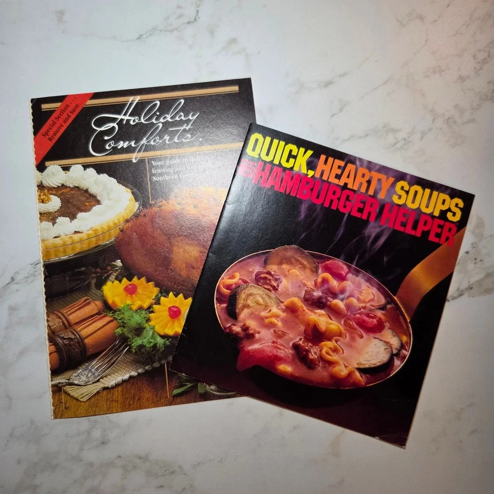 Vintage Hamburger Helper Quick Hearty Soups and Holiday Comforts Recipe Booklets